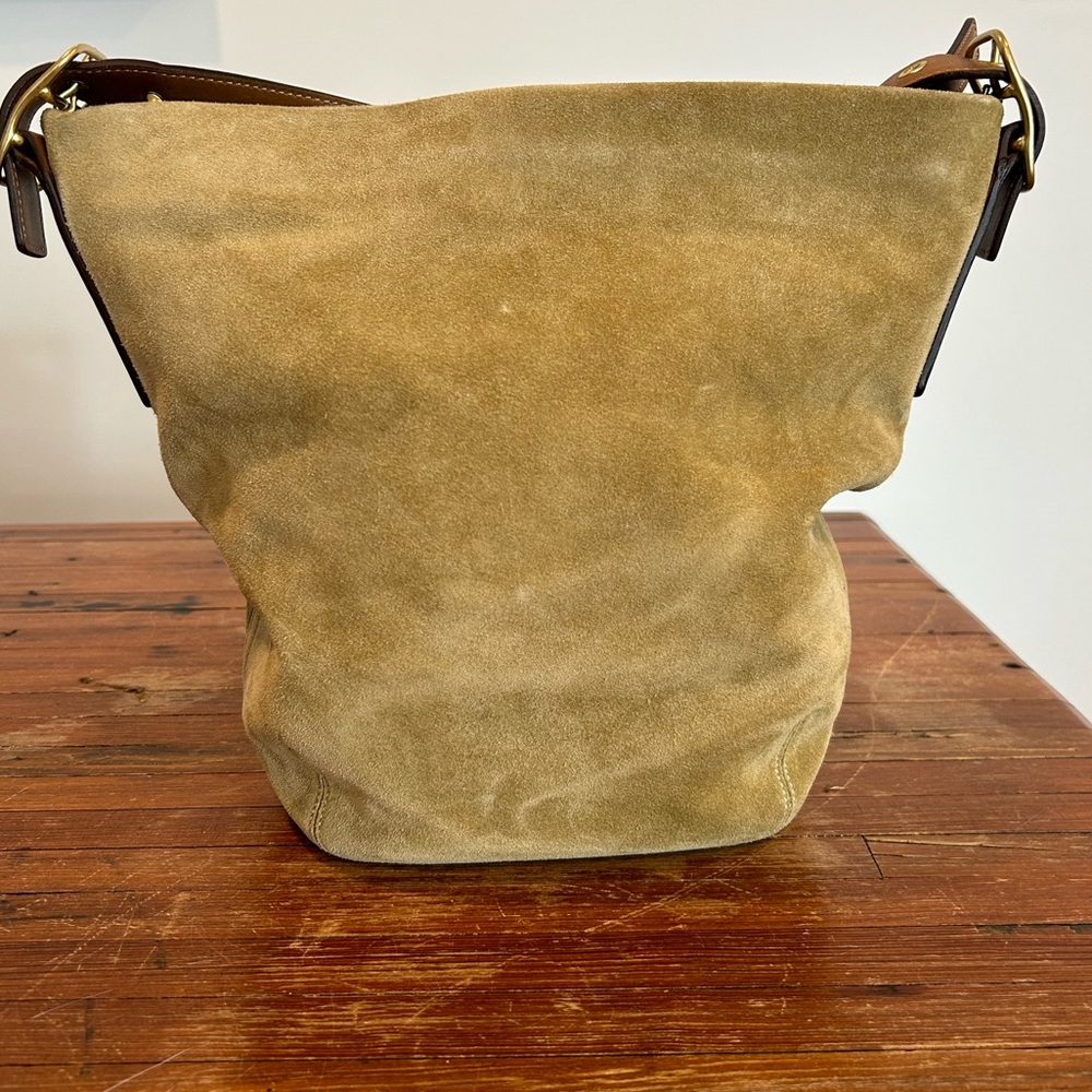 Vintage COACH Suede Bucket Bag